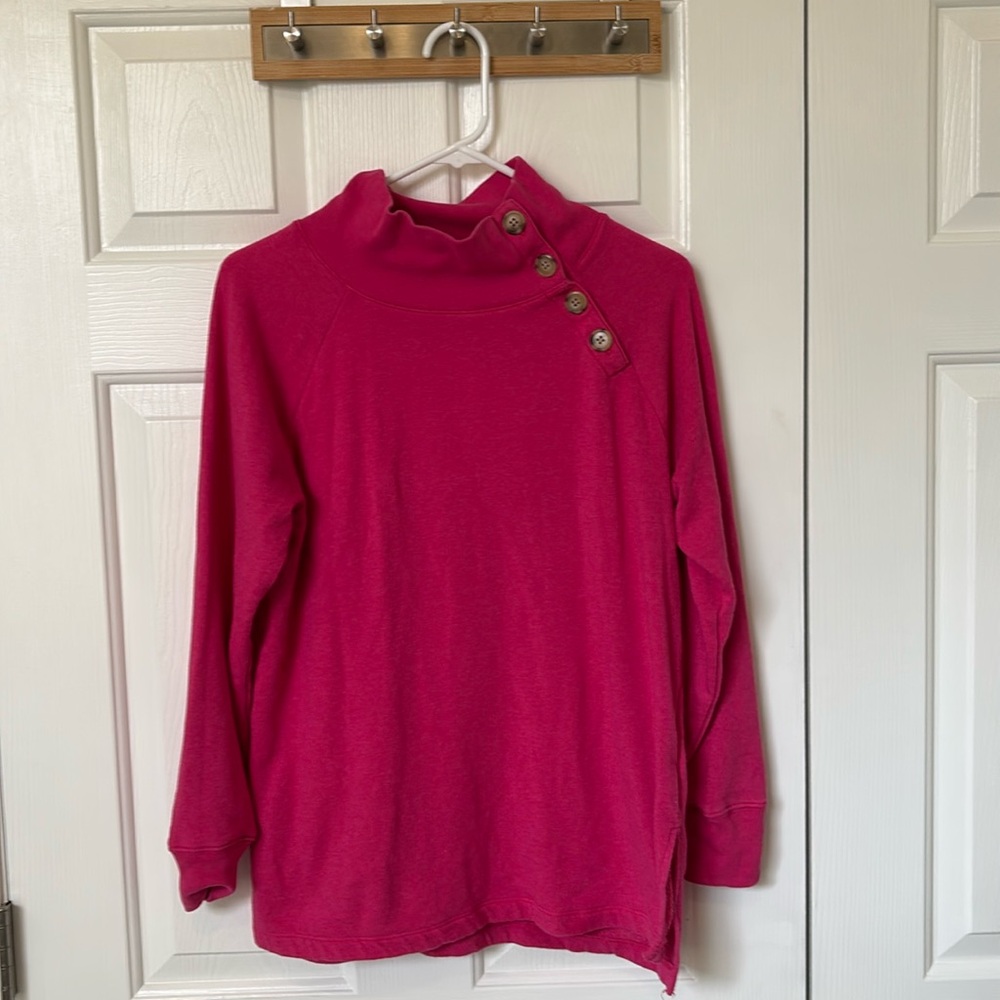J crew factory button up sweater pink size small loft